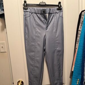 Hilary MacMillan Faux Leather leggings with zippers